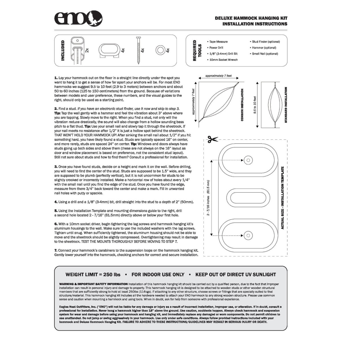 ENO Deluxe Hammock Hanging Kit